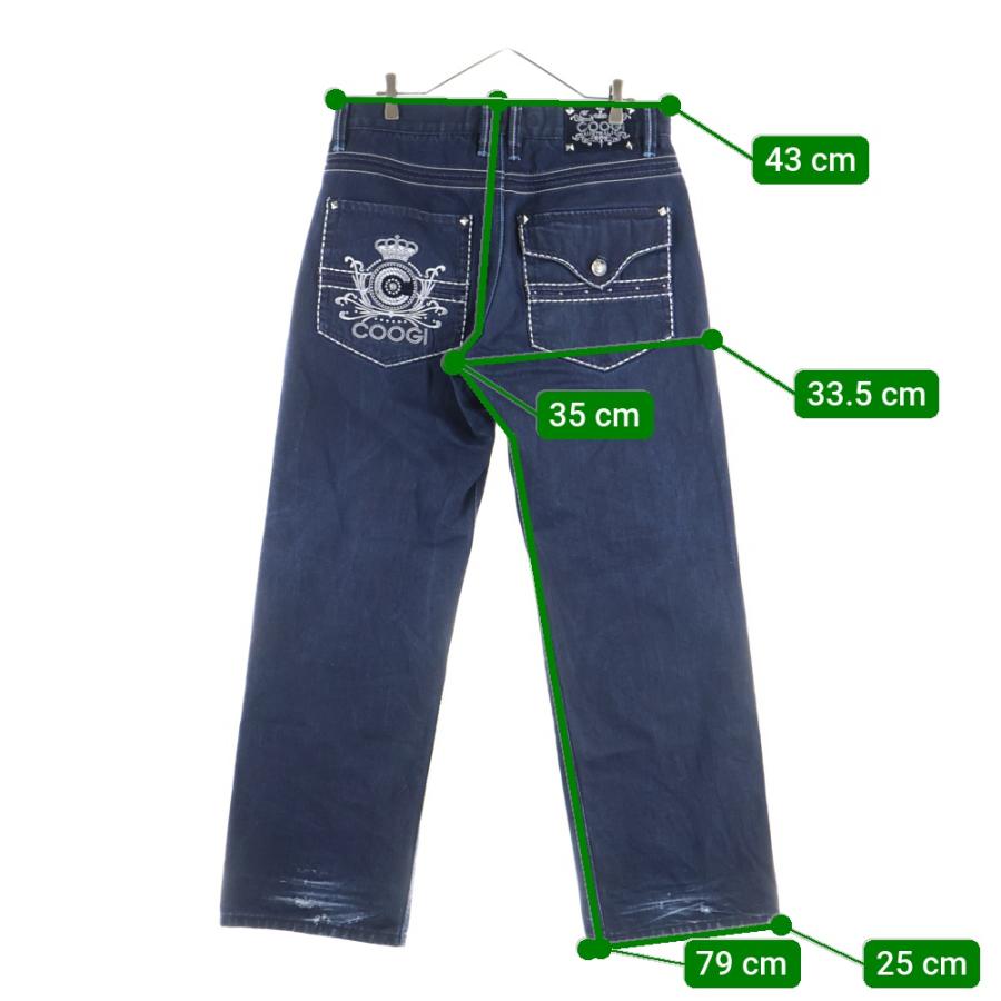COOGI クージー ロックスタッズ デニムパンツ インディゴ : BRING