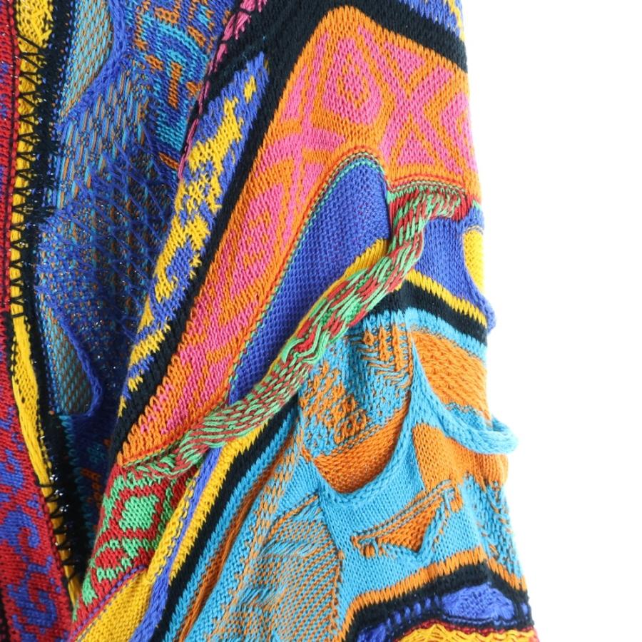 COOGI クージー 90S 3D 編込 コットン 長袖ニットセーター マルチ 