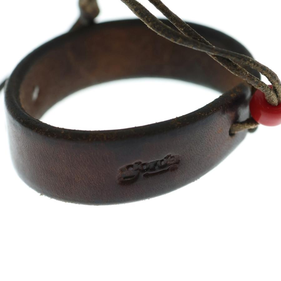 goro's（ゴローズ） 金メタル付きレザーブレス ブラウン : BRING Yahoo