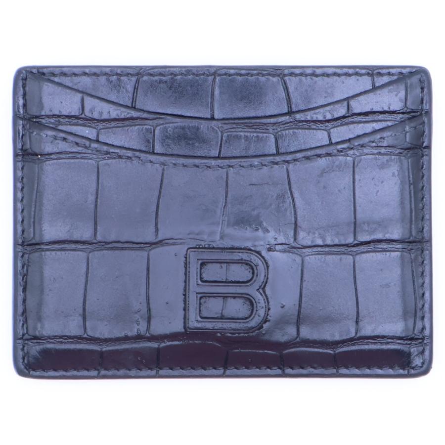 BALENCIAGA（バレンシアガ） Bロゴ クロコ型押し レザーカードケース