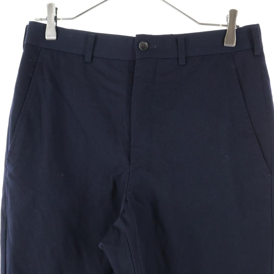 コムデギャルソンシャツ ウールサージクロップドパンツ ネイビー COMME des GARCONS HOMME(コムデギャルソンオム) 12AW cropped wool