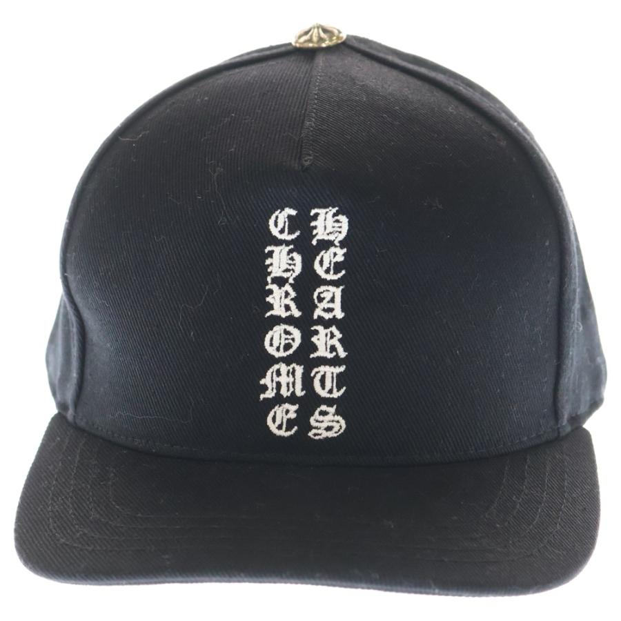 美品 CHロゴ刺繍キャップ ブラック フリーサイズ メンズクロムハーツ CHROME HEARTS（クロムハーツ） Vertical Logo Hat CHロゴ ベース