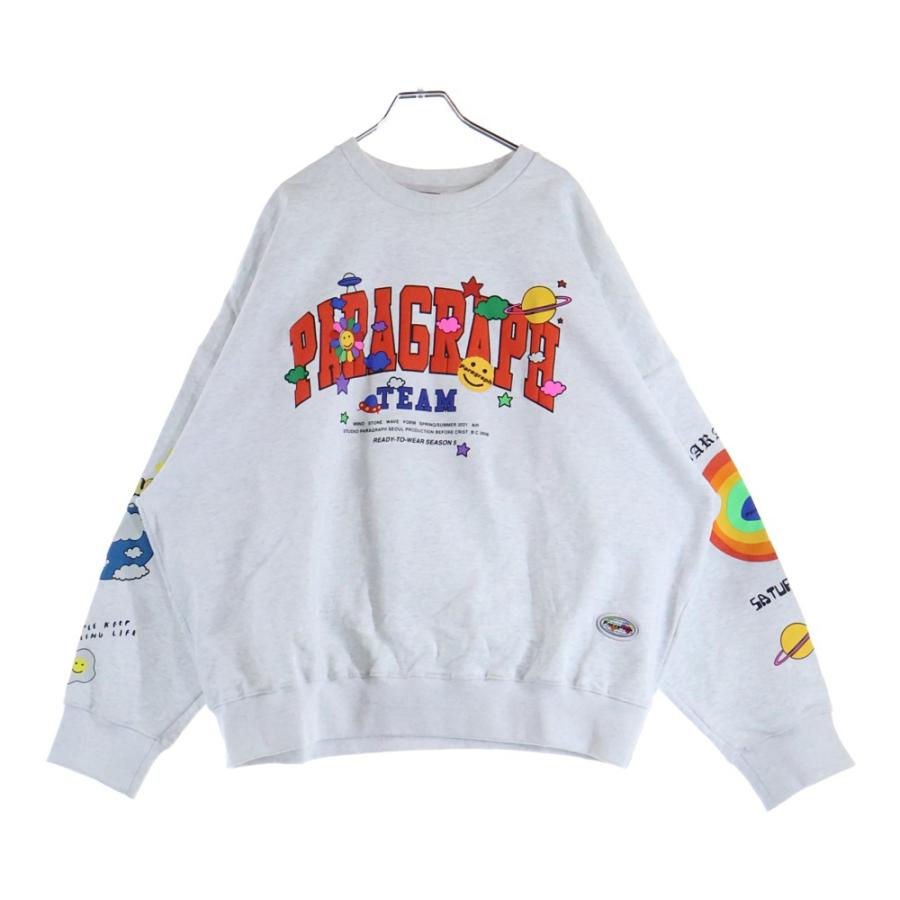 Paragraph（パラグラフ） ロゴプリント クルーネックスウェット
