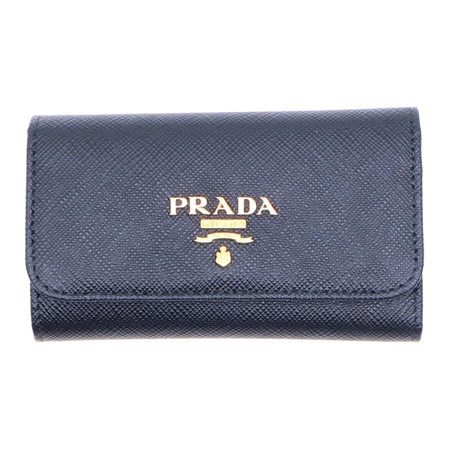 PRADA（プラダ） 6連キーケース サフィアーノ ブラック/ゴールド
