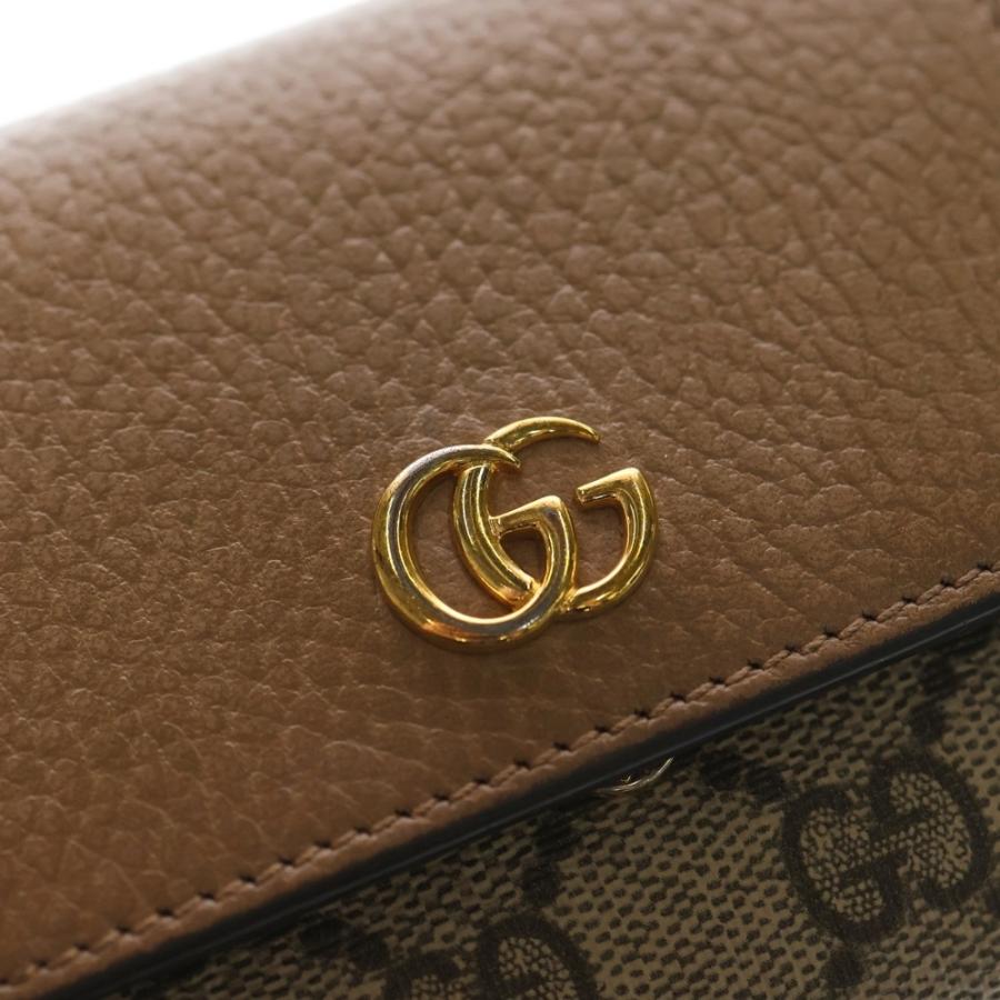 GUCCI（グッチ） GGロゴ バイカラー ミディアム PVCレザー 二つ折り