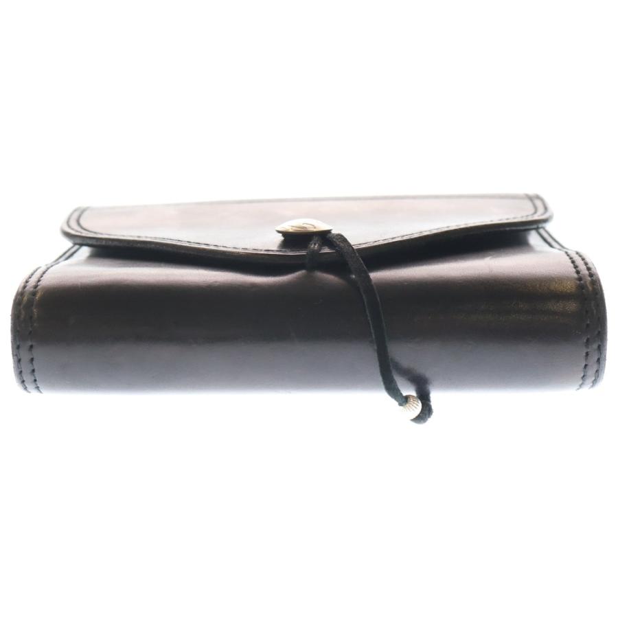 goro's（ゴローズ） コンチョ付き サドルレザー 手帳カバー ブラック