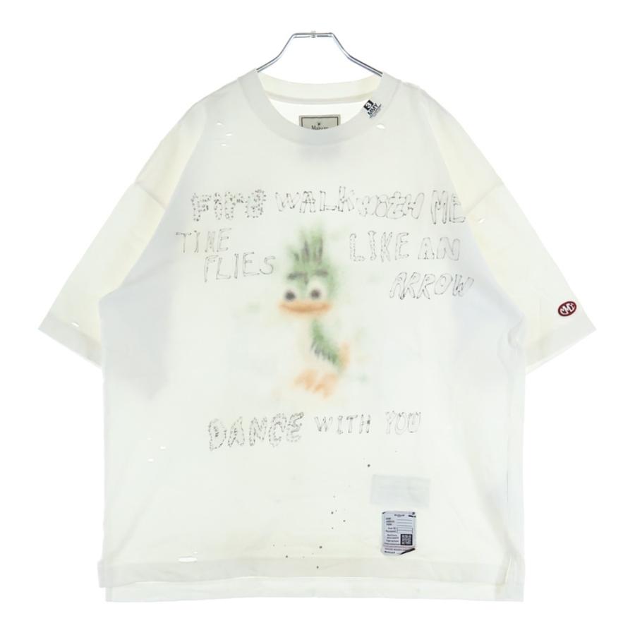 メゾンミハラヤスヒロ 25SS DISTRESSED TEE ダメージ加工 グラフィック 
