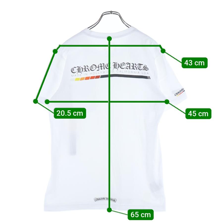 クロムハーツ 白 ポケットTシャツ 半袖 レディース　ポケット付き CHROME HEARTS（クロムハーツ） Neon Bar Logo ネオンバー ロゴ バック