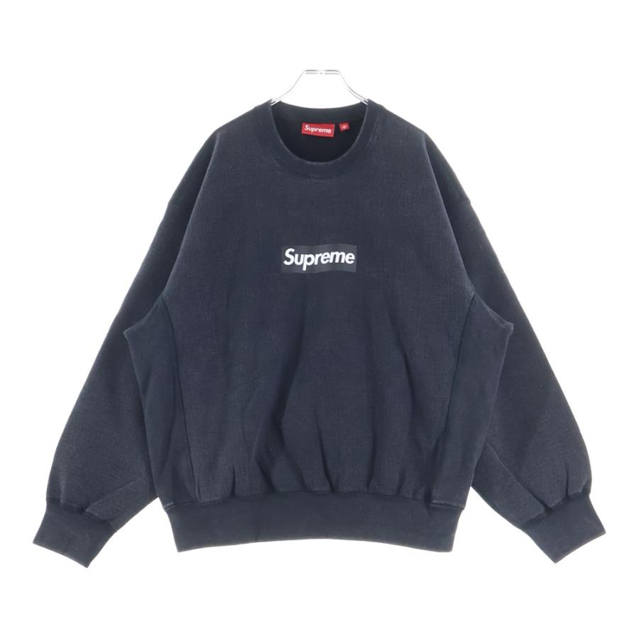 supreme 25SS Washed Box Logo Crewneck 黒L Supreme（シュプリーム） 25SS Washed Box Logo Crewneck ウォッシュド
