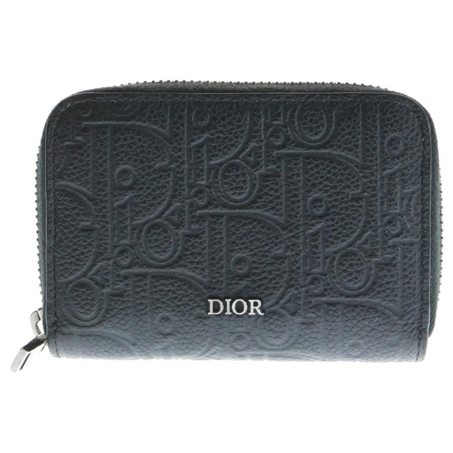 【極美品】ディオール グラビティ レザー 二つ折り財布 ケース付き 黒 DIOR ディオール グラビティ レザージップ コインケース 財布 ブラック