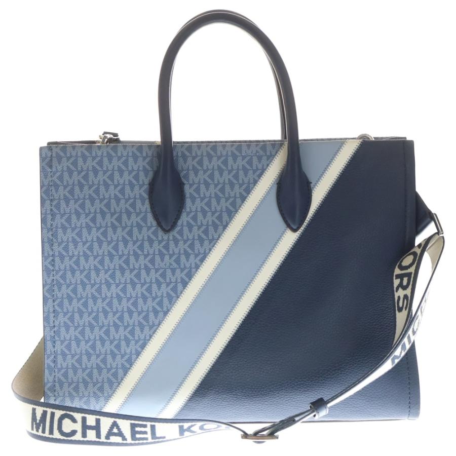 【新品未使用】マイケルコース　ミレラ　2way トートバッグ　ハンドバッグ MICHAEL KORS（マイケルコース） MIRELLA EW 2WAYトートバッグ ブルー