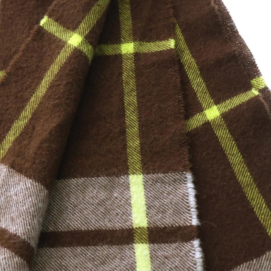 NO BRAND ノーブランド MAGNIBERG MAGNIBERG CHECK SCARVES トゥモローランド別注 チェック柄 アルパカマフラー ブラウン 97-04-35-04404 K NO BRAND ノーブランド MAGNIBERG CHECK SCARVES トゥモローランド別注