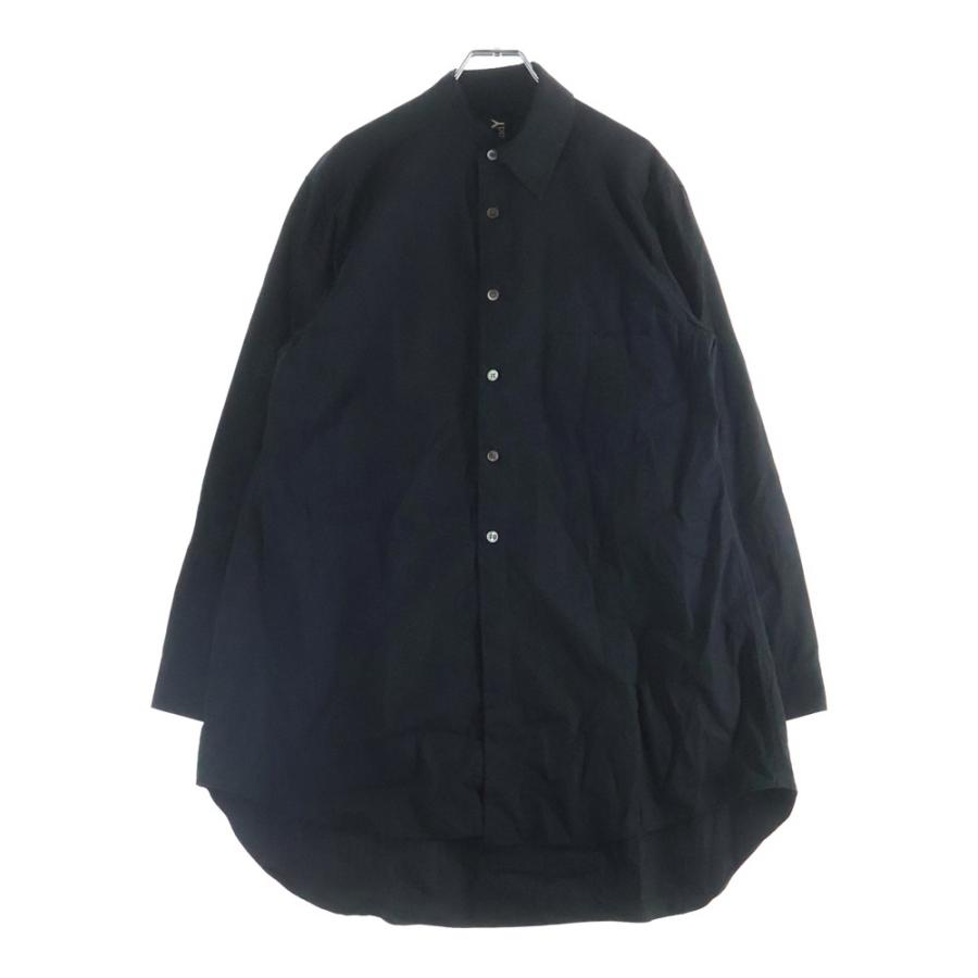 Ground Y アシンメトリー切り替え ストライプ ロングシャツ サイズL