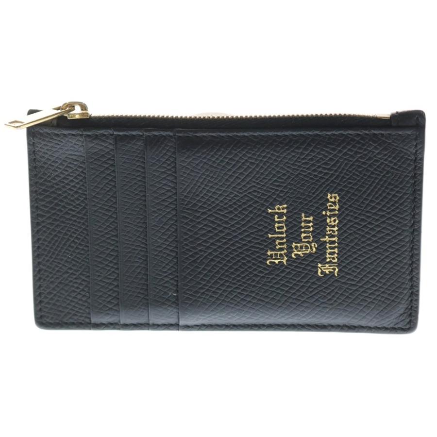 CELINE ケース 黒 ロゴ入り CELINE（セリーヌ） Unlock Your Fantasies ロゴ刻印 レザー カード