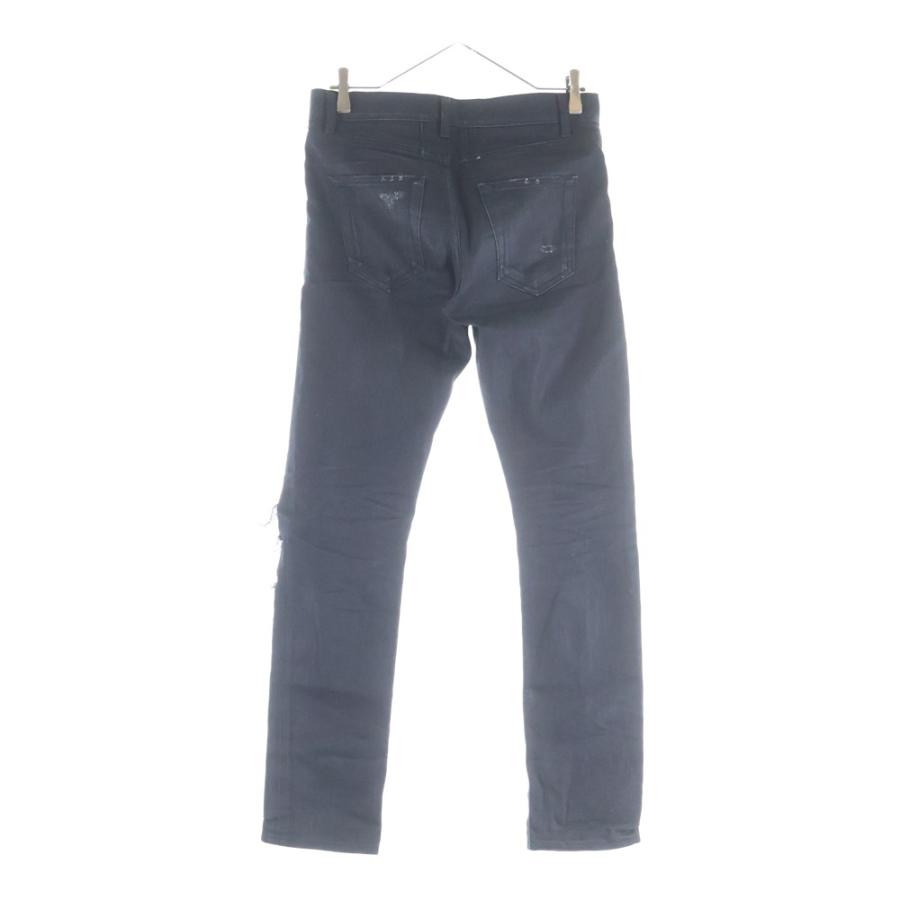 サンローラン クラッシュダメージデニム 33 美品 ストレッチD02 SAINT LAURENT (サンローラン) D02 SKINNY-FIT JEANS スキニー