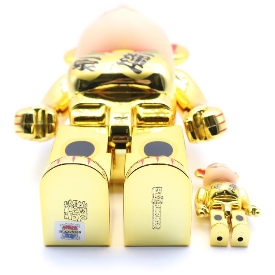 おもちゃ be@rbrick 招き猫 金運 金メッキ 参 100%2個セット