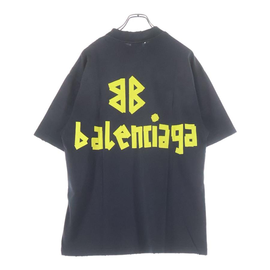 BALENCIAGA（バレンシアガ） 23SS デストロイ加工 テープロゴ 