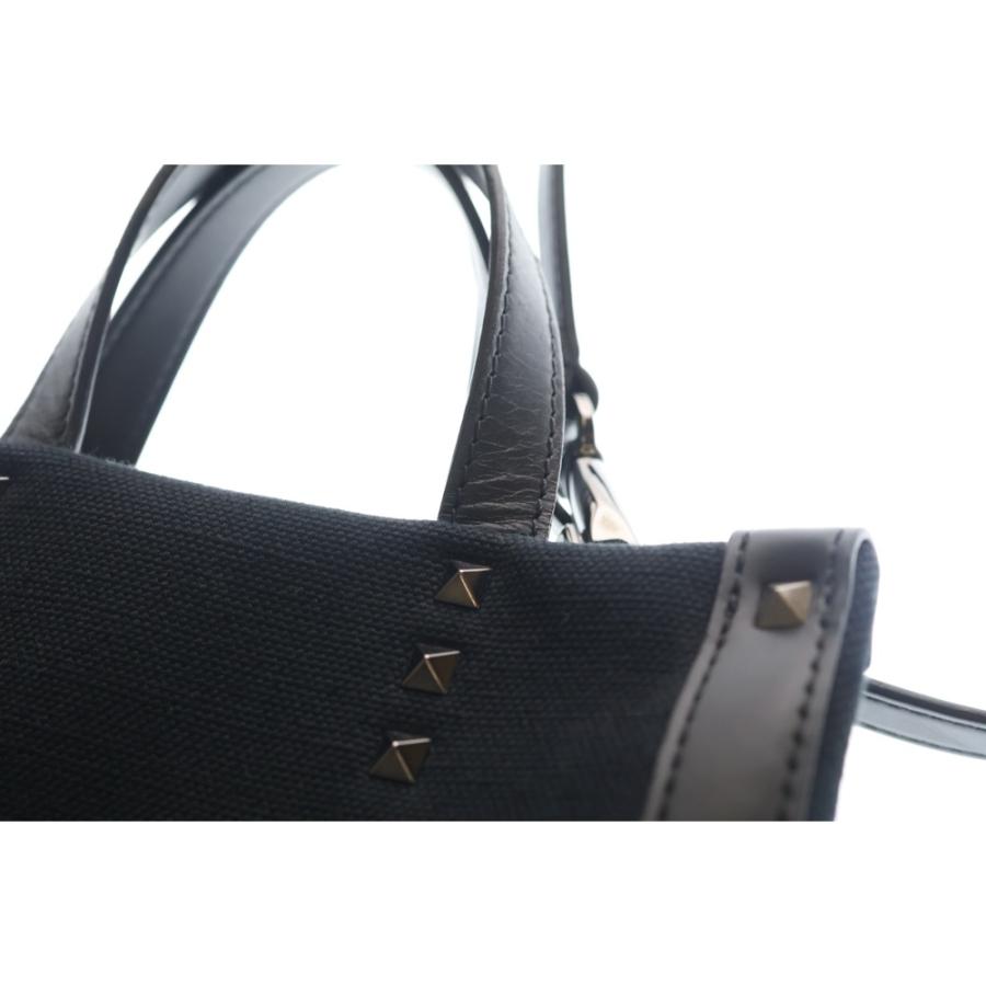 VALENTINO（ヴァレンティノ） VLTN刺繍 2WAY キャンバス トートバッグ 