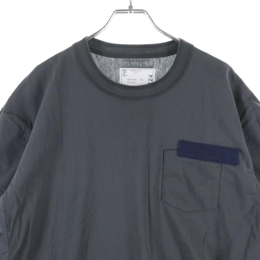 sacai（サカイ） Cotton Jersey T-shirt フロントポケット ベルト