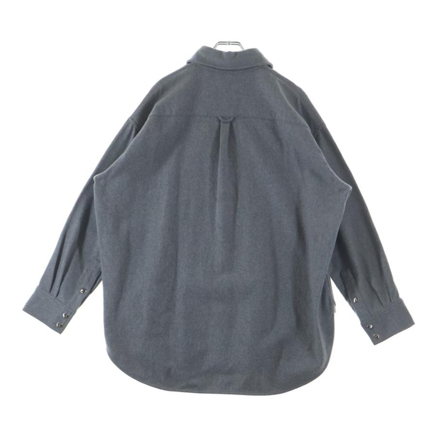 Acne Studios アクネ ストゥディオズ Flannel Overshirt フロントボタン フランネル オーバー長袖シャツ グレー FN-WN-BLOU000173 Acne Studios（アクネ ストゥディオズ） アクネ ストゥディオズ