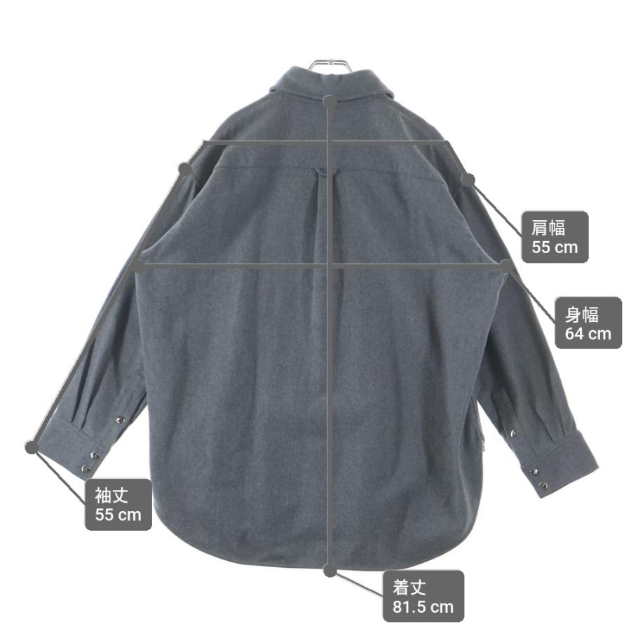 Acne Studios アクネ ストゥディオズ Flannel Overshirt フロントボタン フランネル オーバー長袖シャツ グレー FN-WN-BLOU000173 Acne Studios（アクネ ストゥディオズ） アクネ ストゥディオズ
