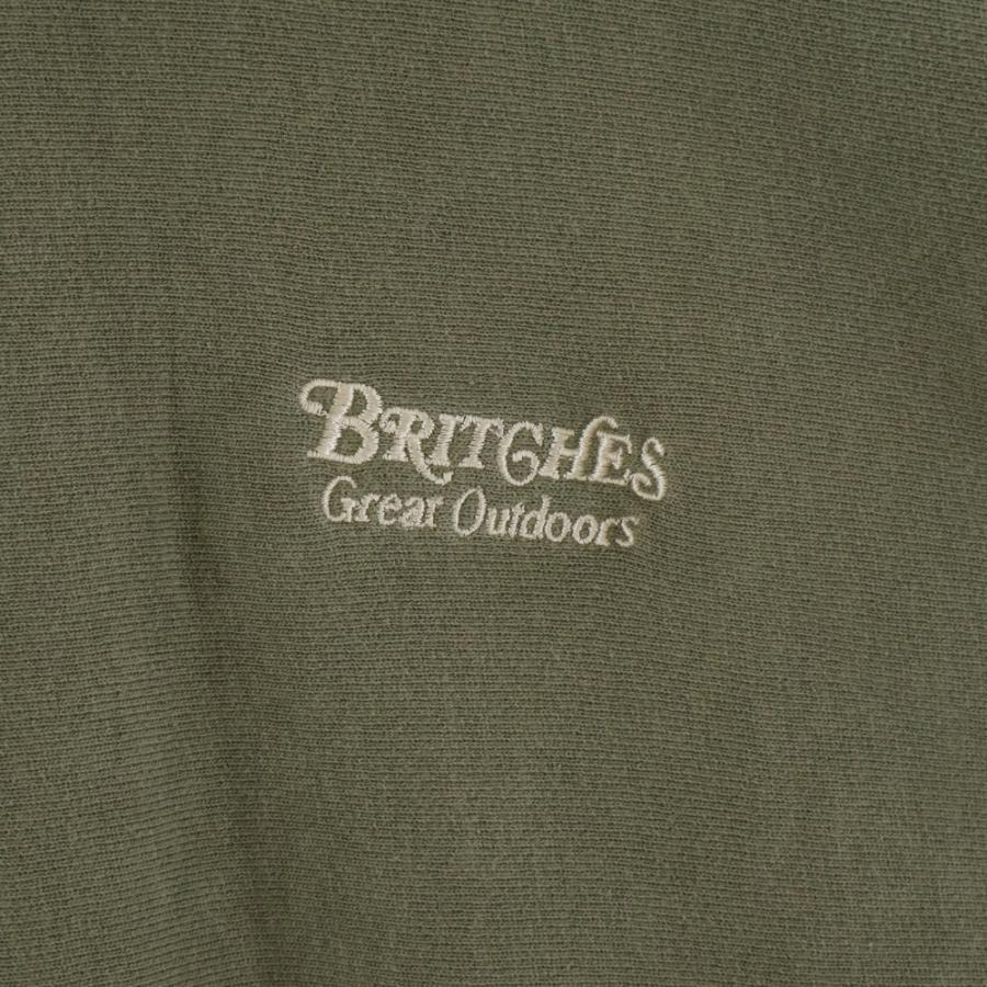 CHAMPION チャンピオン 80s VINTAGE REVERSE WEAVE リバースウィーブ BRITGHES 刺繍入り スウェット カーキ_4