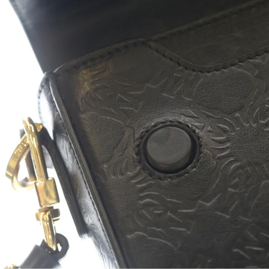 AMIRI アミリ MA Quad Leather Cross body Bag エンボスロゴ クアッド レザー クロスボディバッグ ブラック AMBGSO1012 AMIRI - AMIRI アミリ MA Quad Leather Cross body Bag エンボスロゴ