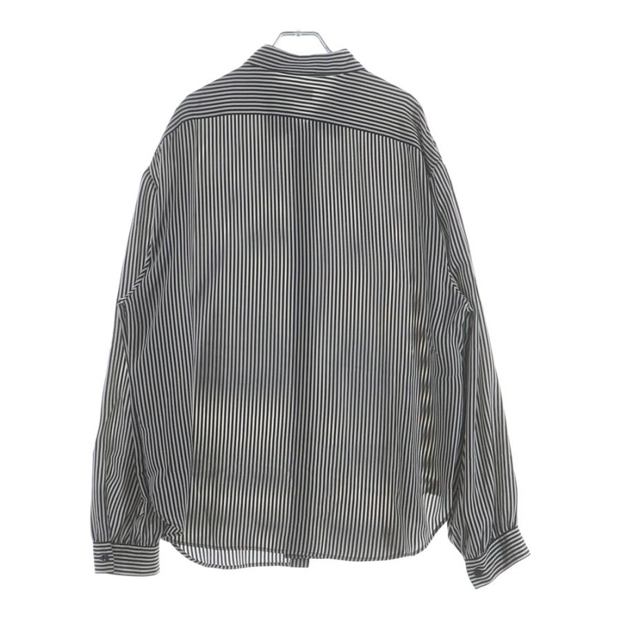 SAINT LAURENT PARIS サンローランパリ Stripe Silk Shirt ストライプ