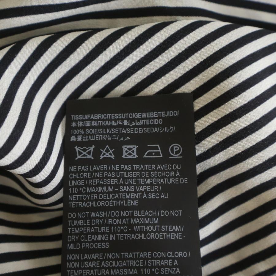 SAINT LAURENT PARIS サンローランパリ Stripe Silk Shirt ストライプ