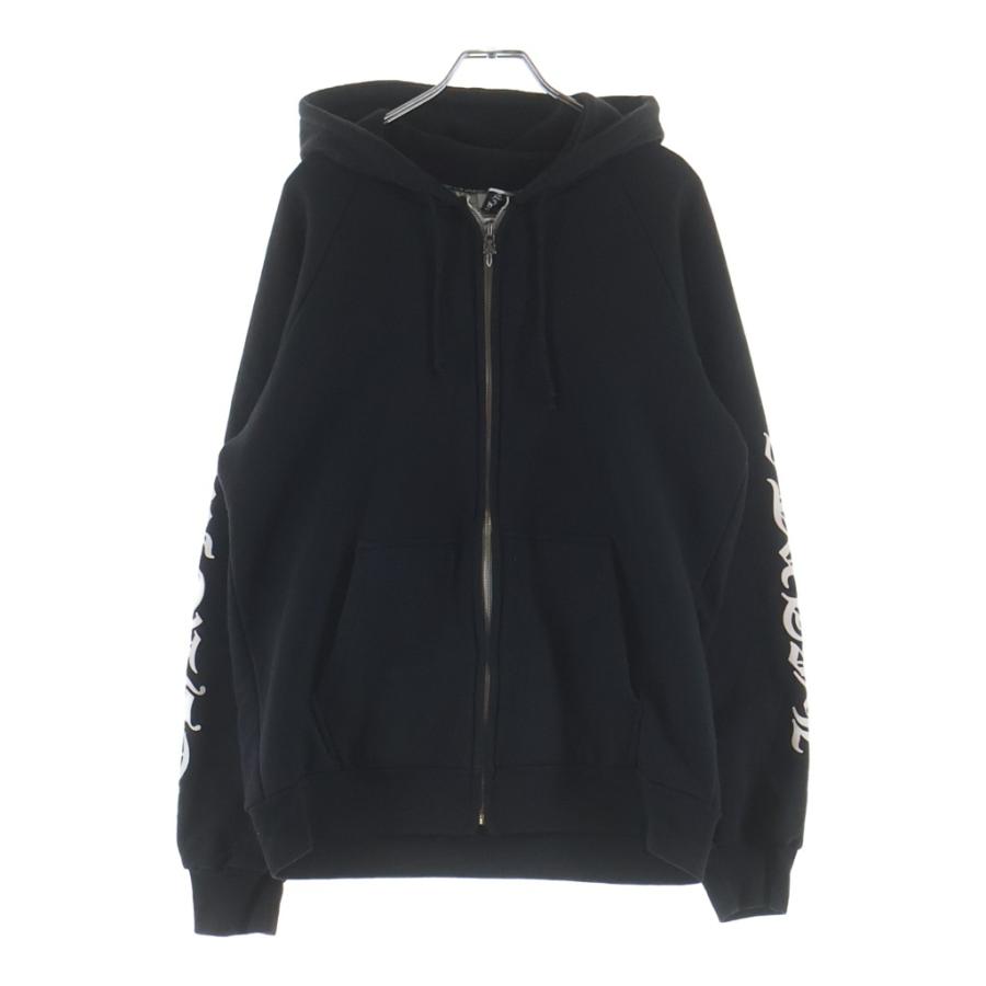 CHROME HEARTS クロムハーツ OLD THRML SWTSHRT HD ZIP 裏地サーマルアームロゴプリント ダガージップアップパーカー ブラック CHROME HEARTS（クロムハーツ） OLD THRML SWTSHRT HD ZIP 裏地