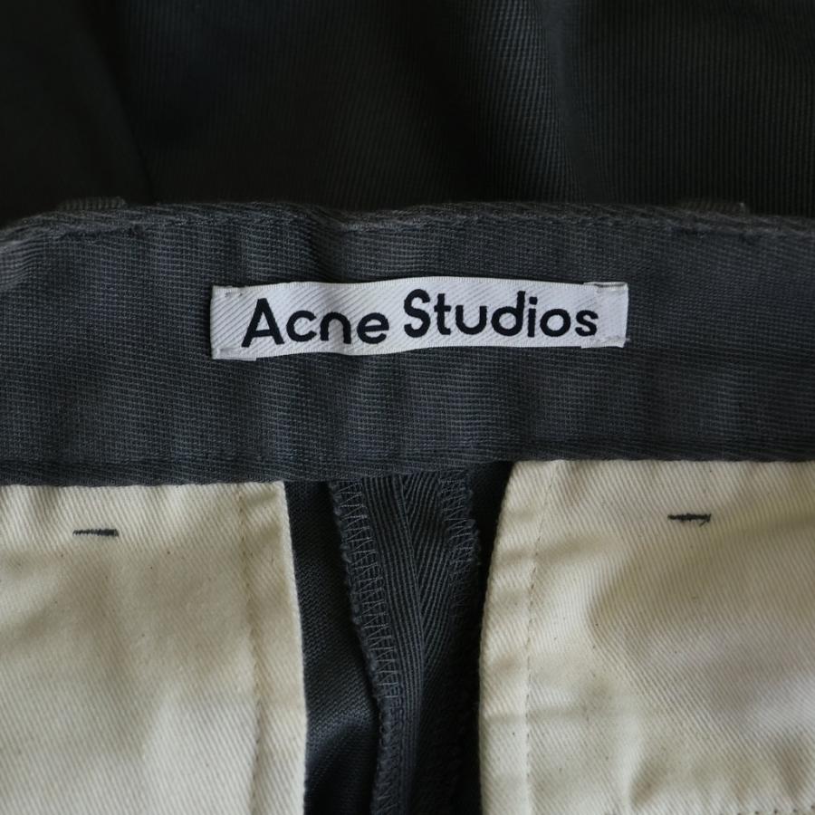 Acne Studios アクネ ストゥディオズ TWILL TROUSERS ツイルトラウザーパンツ コットン スラックス カーキ FN-MN-TROU-000808 Acne Studios（アクネ ストゥディオズ） アクネ ストゥディオズ TWILL