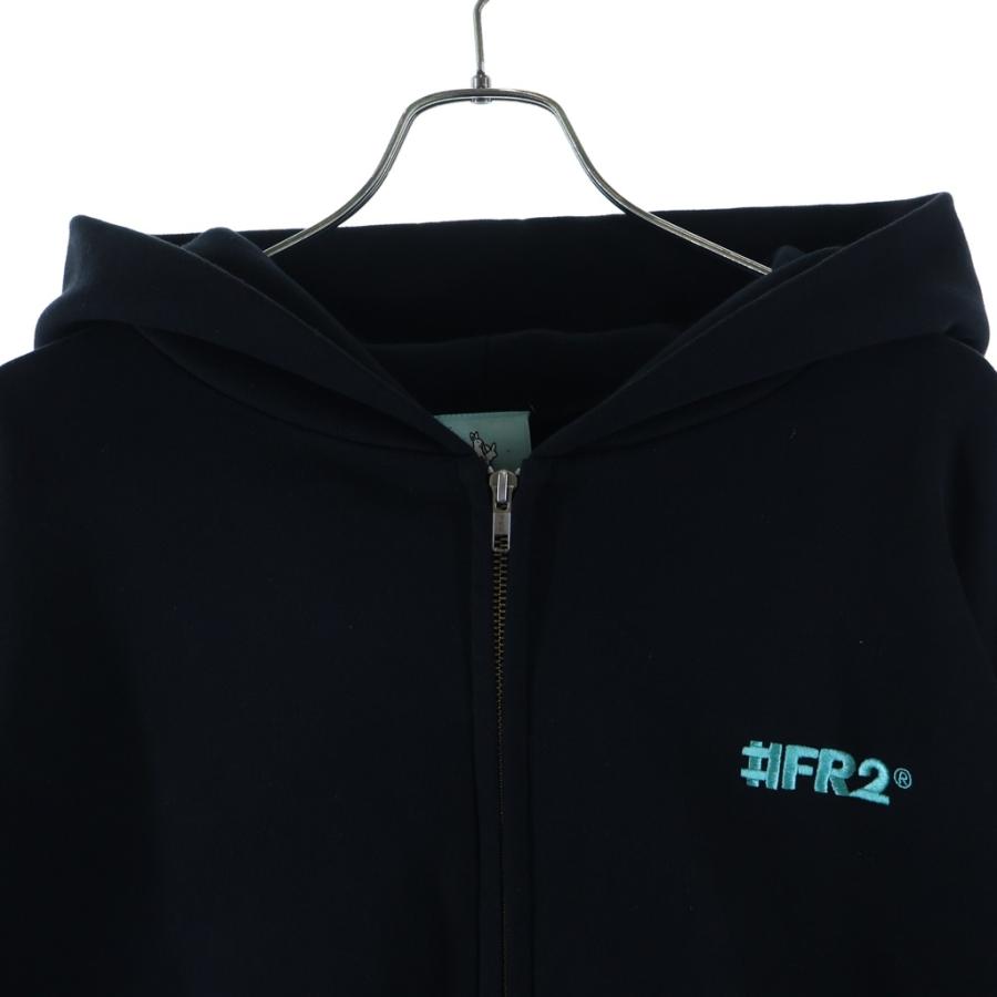 #FR2 沖縄 パーカー ブラック 月桃 FR2 エフアールツー 月桃 沖縄限定 アーム刺繍 ジップアップパーカー