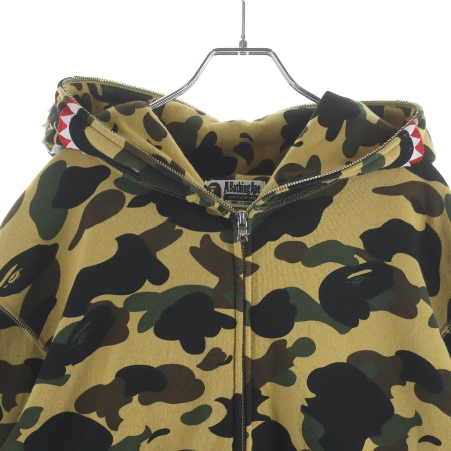 A BATHING APE アベイシングエイプ 1ST CAMO SHARK FULL ZIP HOODIE ジップアップ シャークフーディー パーカー カモの画像