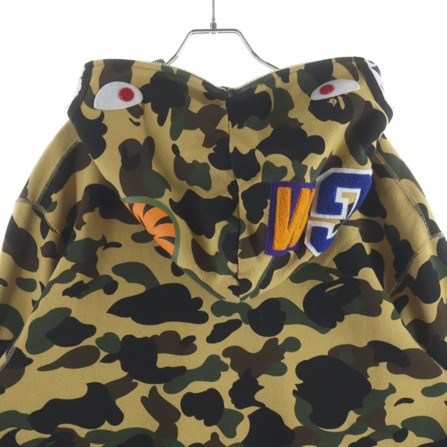 A BATHING APE アベイシングエイプ 1ST CAMO SHARK FULL ZIP HOODIE ジップアップ シャークフーディー パーカー カモの画像