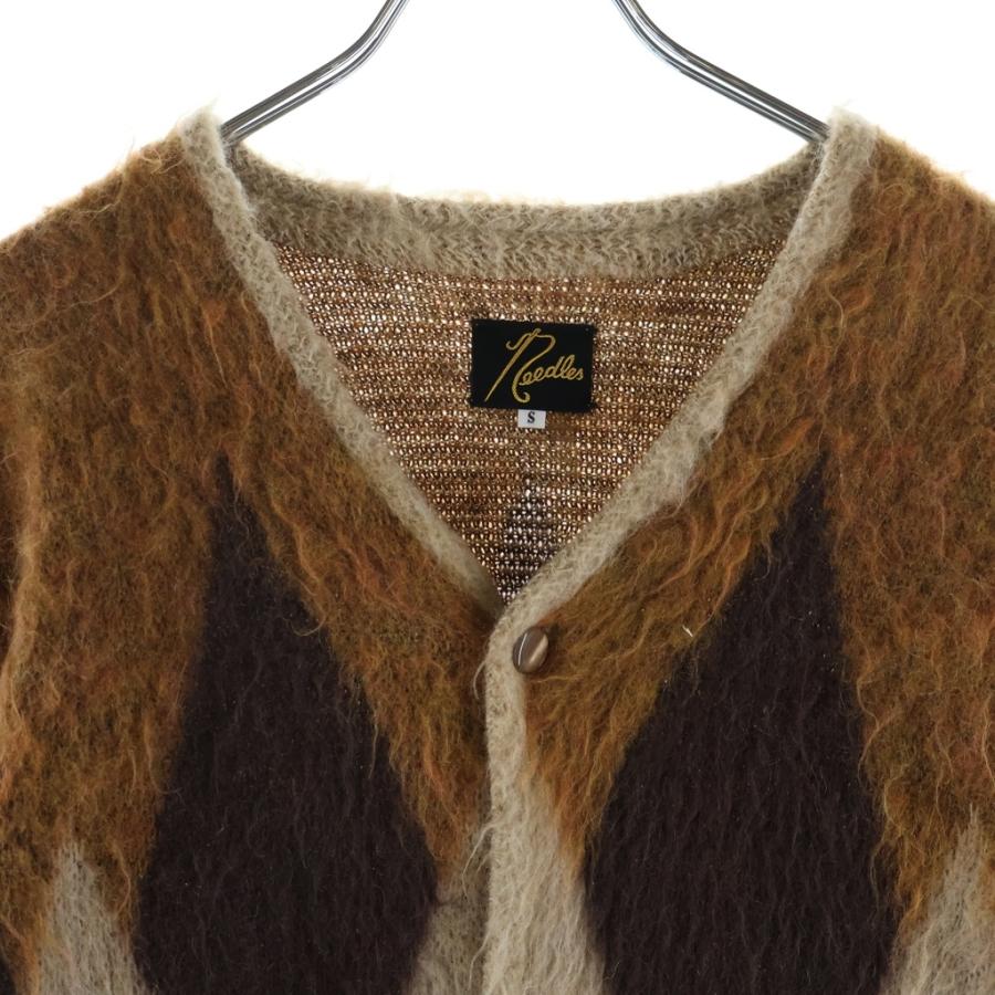 Needles ニードルス　アーガイル柄カーディガン　杉野遥亮着　2021年 Needles（ニードルス） MOHAIR CARDIGAN アーガイル柄 モヘアニット