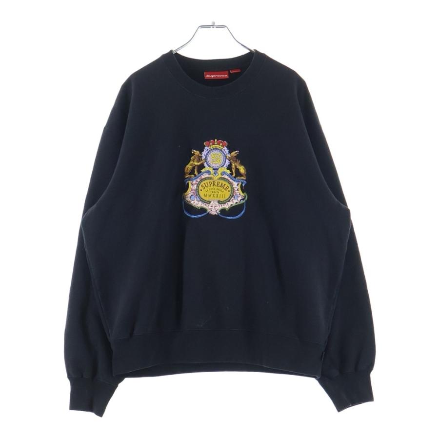 Supreme（シュプリーム） 23SS Crest Crewneck クレスト ロゴ刺繍