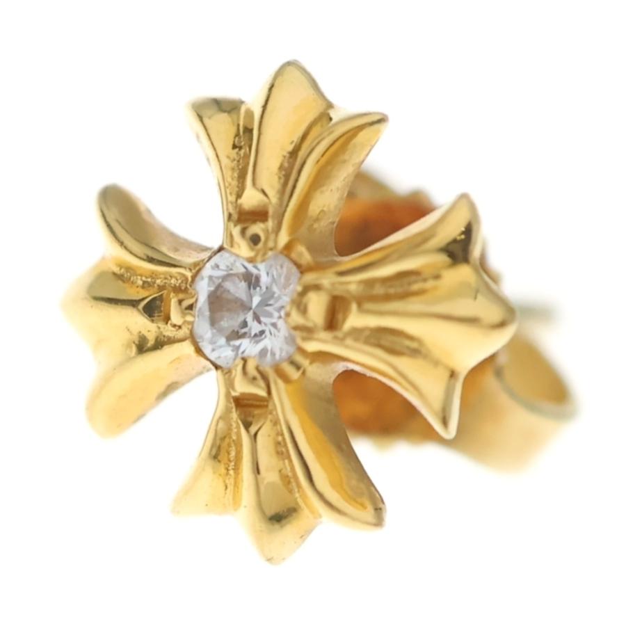 【確実正規品】 CHROMEHEARTSクロムハーツ 1ダイヤ22K ピアス CHROME HEARTS（クロムハーツ） 22K No2 CH PLS 1DIA CHプラス
