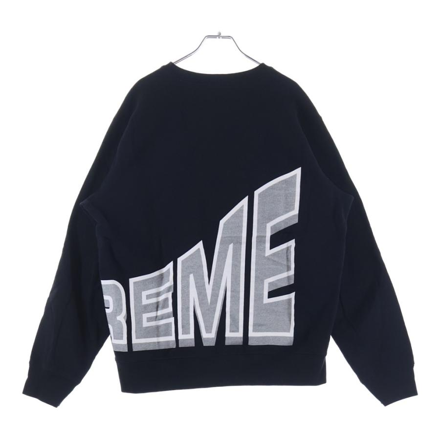 Supreme☆サイドロゴ クールネックスウェット☆黒 Amazon.co.jp