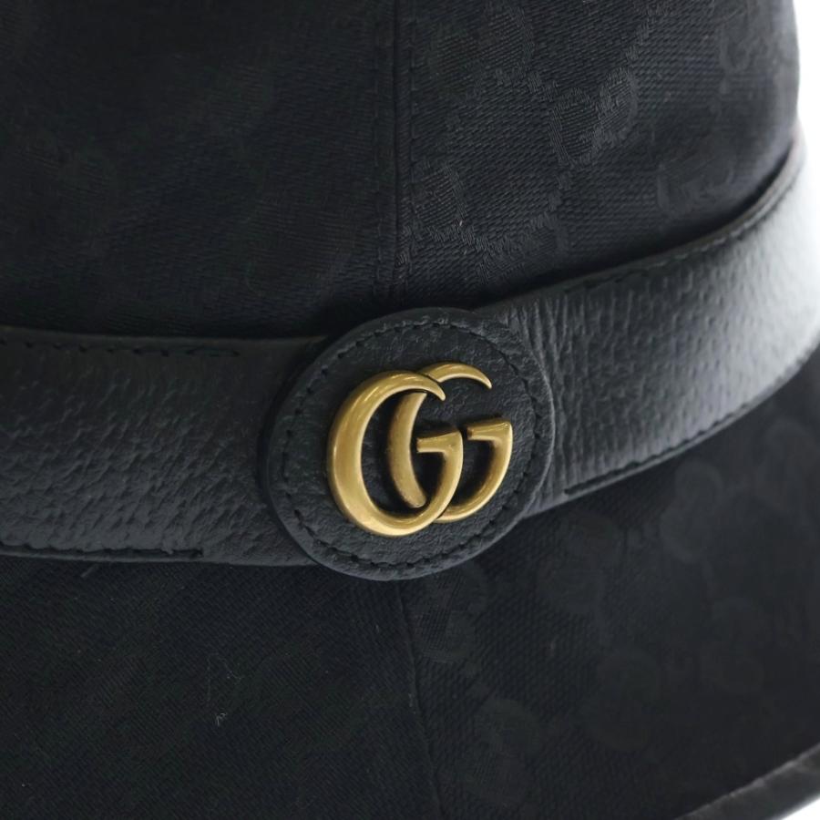 GUCCI（グッチ） GGキャンバス バケットハット 帽子 ブラック 576587