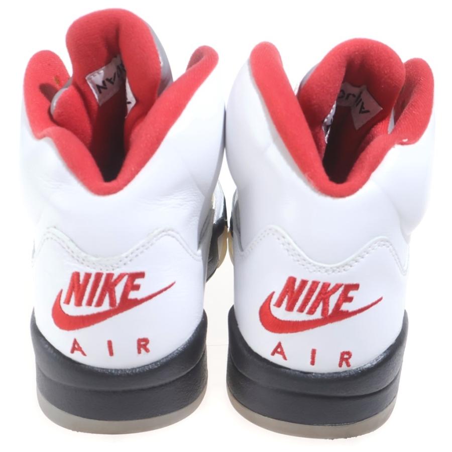 NIKE ナイキ AIR JORDAN 5 RETRO OG FIRE RED DA1911-102 エアジョーダン レトロ ファイアレッド ハイカットスニーカー ホワイト/レッド US7/25cm NIKE（ナイキ） AIR JORDAN 5 RETRO OG FIRE RED DA1911-102 エア