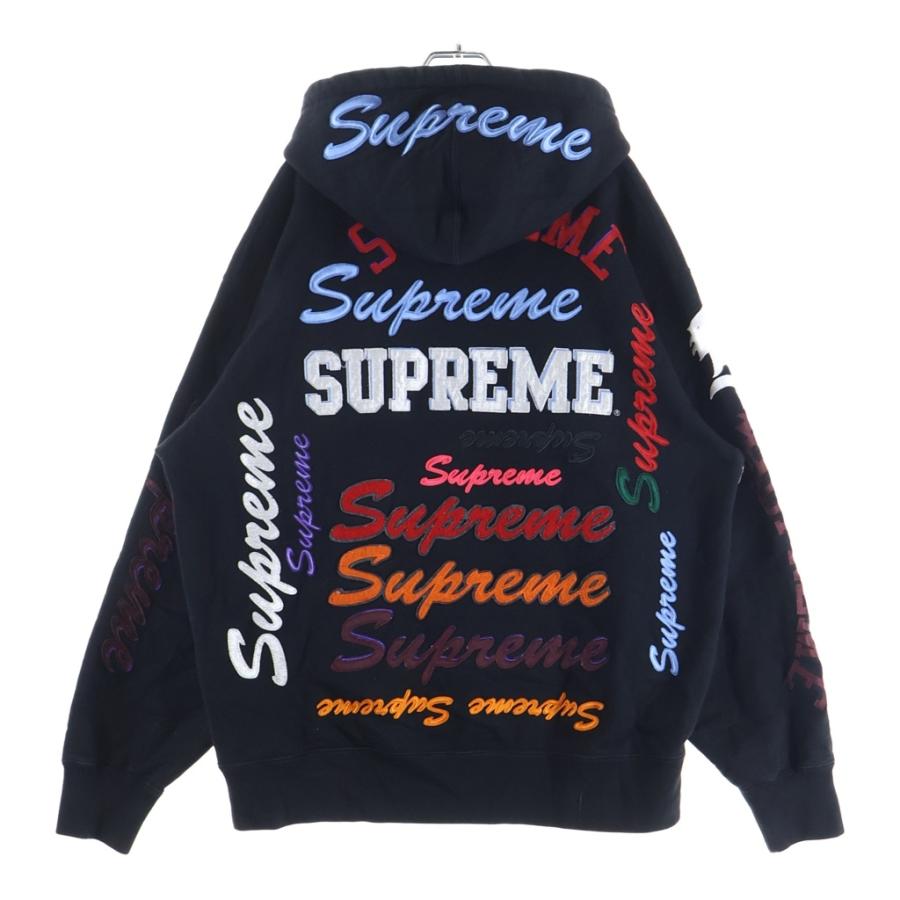 SUPREME シュプリーム 21AW multi color classic logo hooded マルチロゴ プルオーバー スウェットパーカー ブラック Supreme（シュプリーム） 21AW multi color classic logo hooded