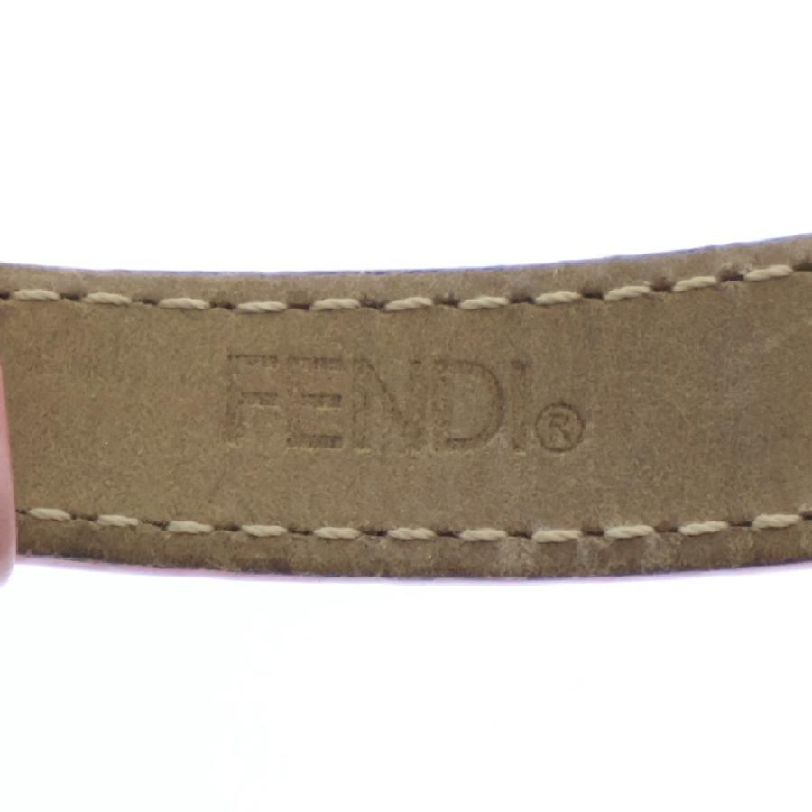 FENDI フェンディ ラウンド時計 シェル文字盤 SS×革/QZ FENDI フェンディ ラウンド時計 シェル文字盤 SS×革/QZ