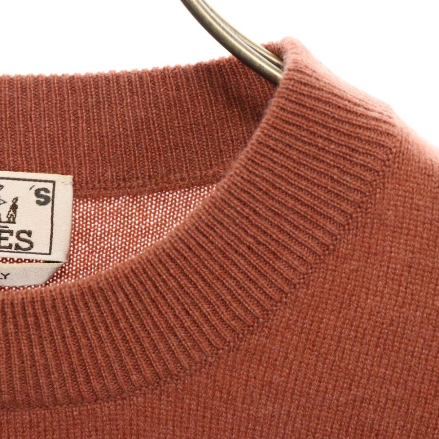 HERMES（エルメス） シェーヌ ラウンドネックニット ブラウン カシミア 