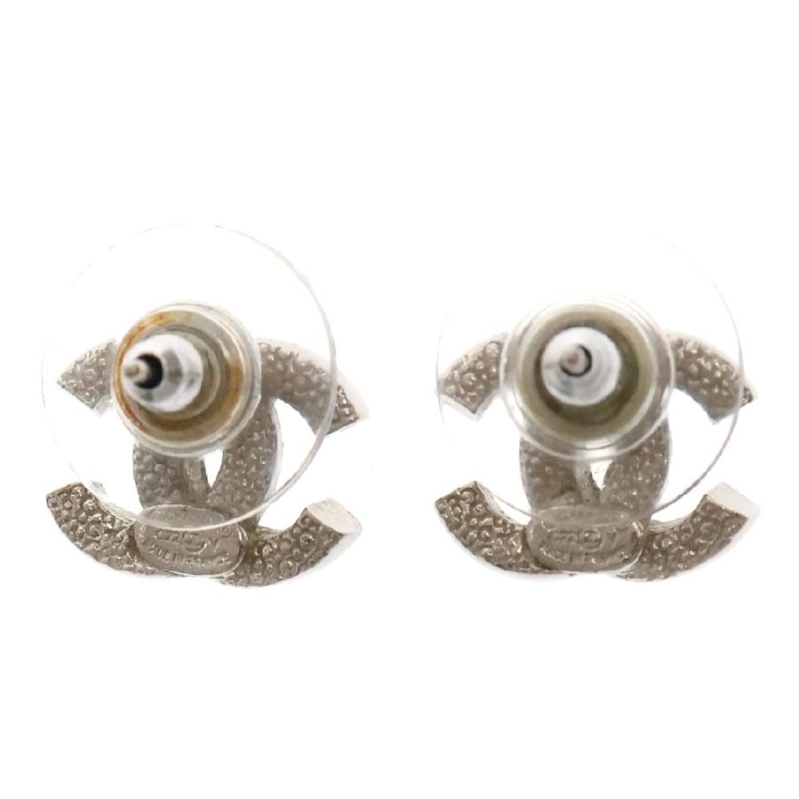 CHANEL（シャネル） ココマーク ラインストーン ピアス シルバー