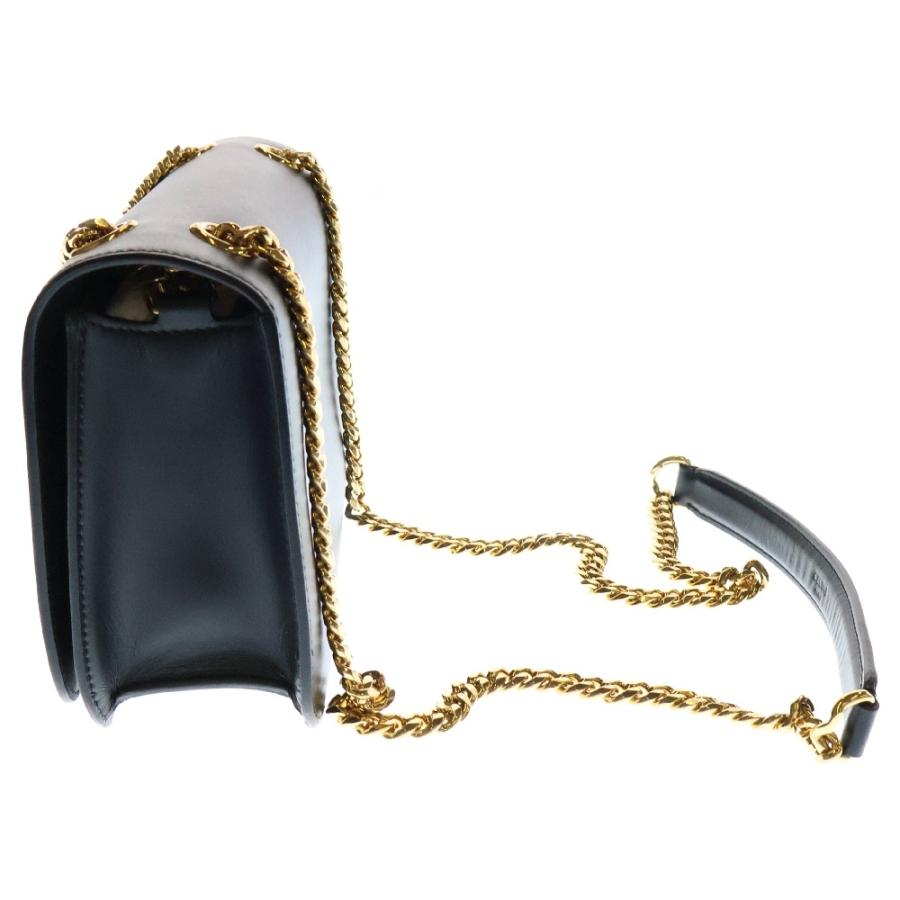 セリーヌ トリオンフ ショルダーバッグ ゴールド金具 オールレザー シボ革 CELINE（セリーヌ） ショルダーバッグ ミニ クロード トリオンフ