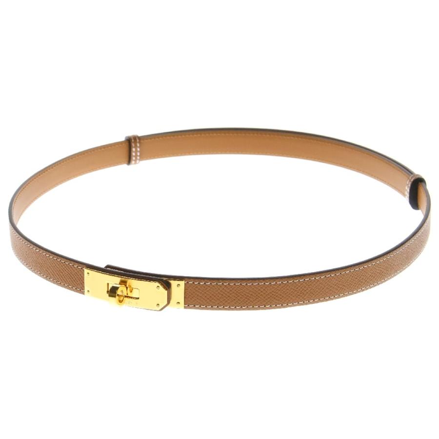 HERMES（エルメス） KELLY ケリー レザー ベルト W刻印 ブラウン