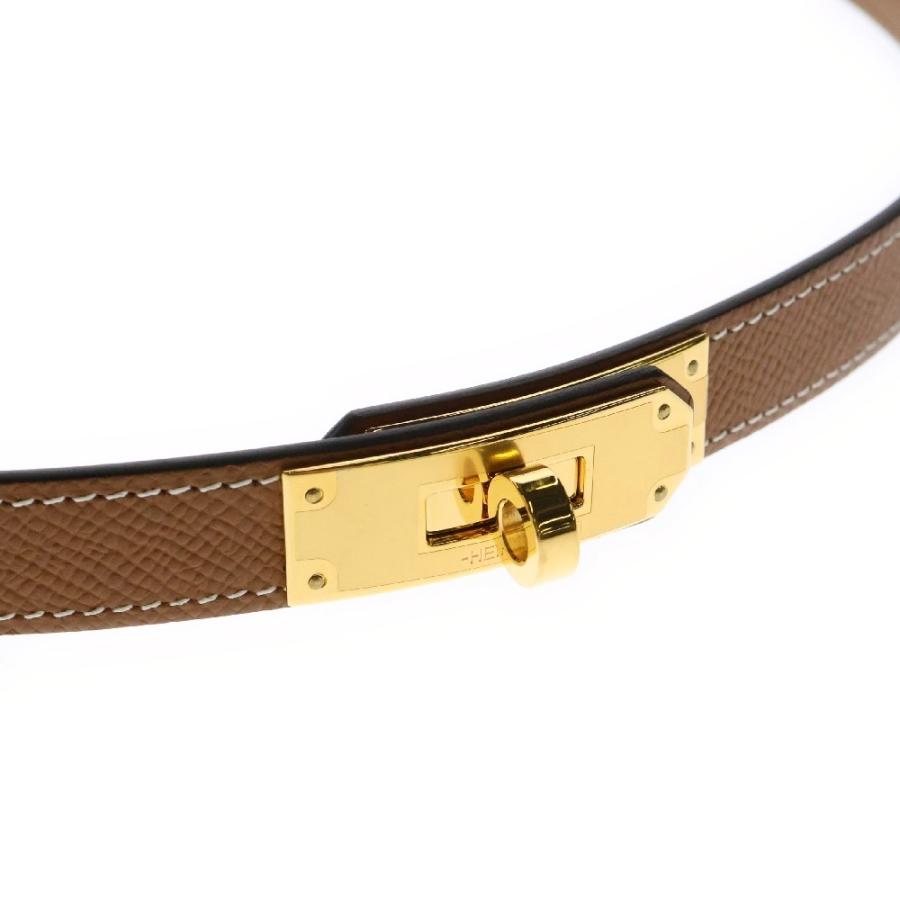 HERMES（エルメス） KELLY ケリー レザー ベルト W刻印 ブラウン
