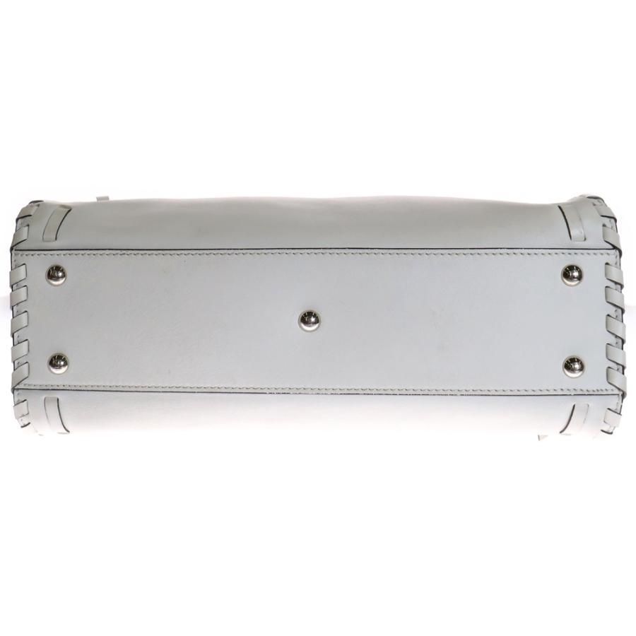 【美品】フェンディ ボルサマジック ハンドバッグ レザー キャンバス ホワイト フェンディ FENDI ハンドバッグ ロール ミニ セレリアバッグ 8BS096