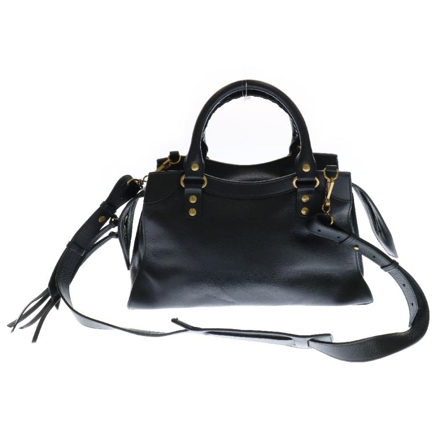 バレンシアガ シティ黒 レザー 2WAYハンドバッグショルダーバッグ