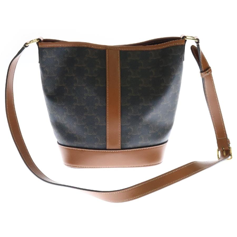 CELINE（セリーヌ） トリオンフ スモール バケット PVC×レザー